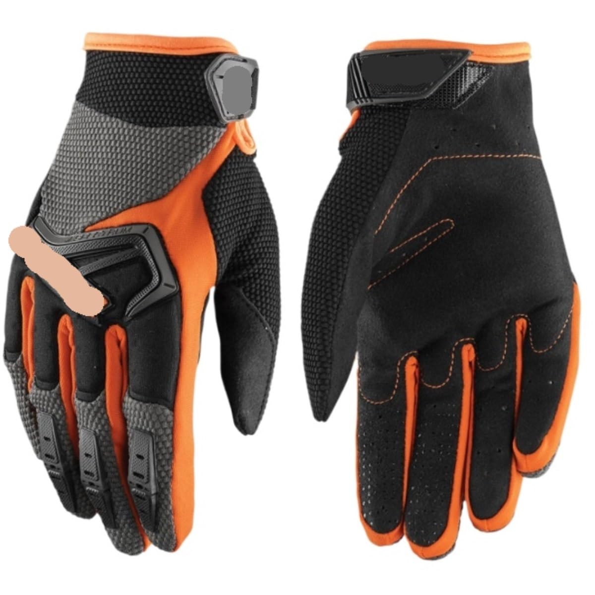 Sports Reithandschuh Handschuhe, Rennrad-Handschuhe, Fahrrad-Handschuhe, Halbfinger-Sporthandschuhe, Mountainbike-Handschuhe Fahrradhandschuhe(Orange,M)