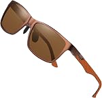 DUCO Polarized Sunglasses Men Lightweight Al-Mg Carbon Fiber Rectangle Sunglasses for Men UV400 Protection Sun Glasses 8206