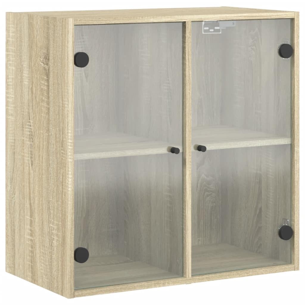 Armoire murale chêne Sonoma pour organiser votre salon et bureau