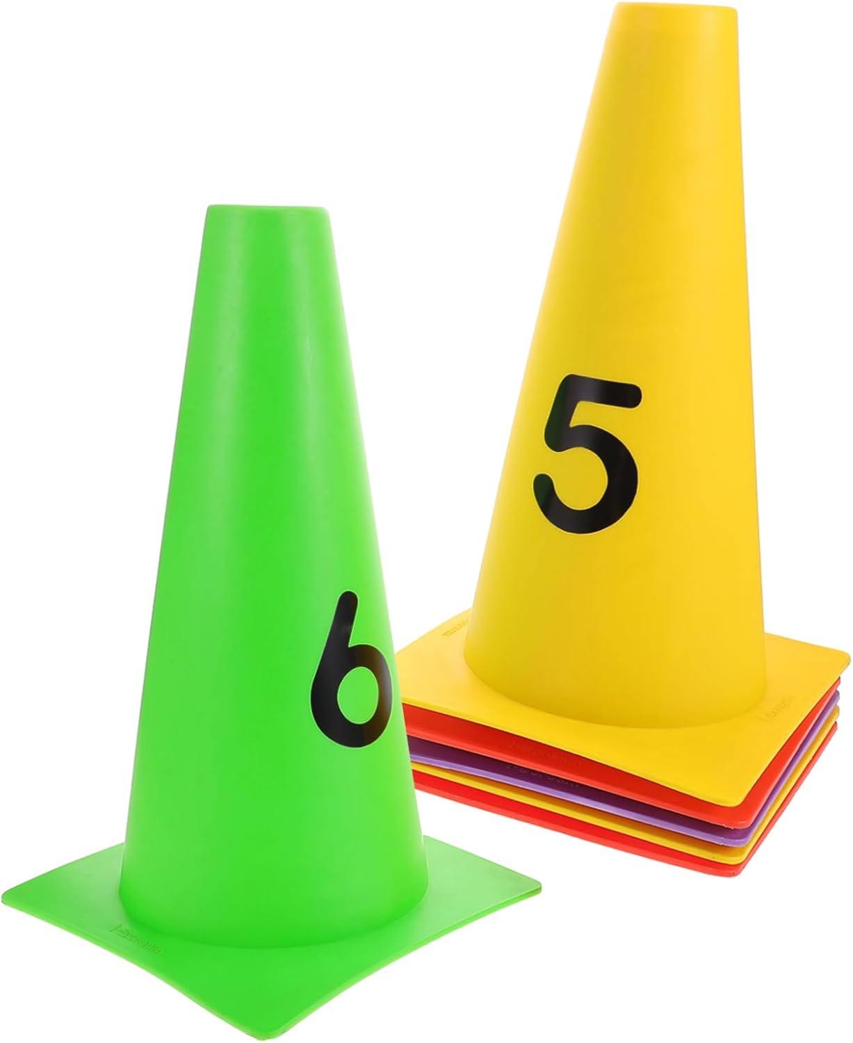 Toddmomy 6pcs Agility Training Cones Soft for Soccer Basketball Drills High Field Equipment for Agility Drills and Sports Activities