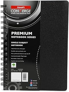 Luxor 5 सब्जेक्ट सिंगल रुल्ड पॉकेट नोटबुक - A4, 70 GSM, 300 पेज