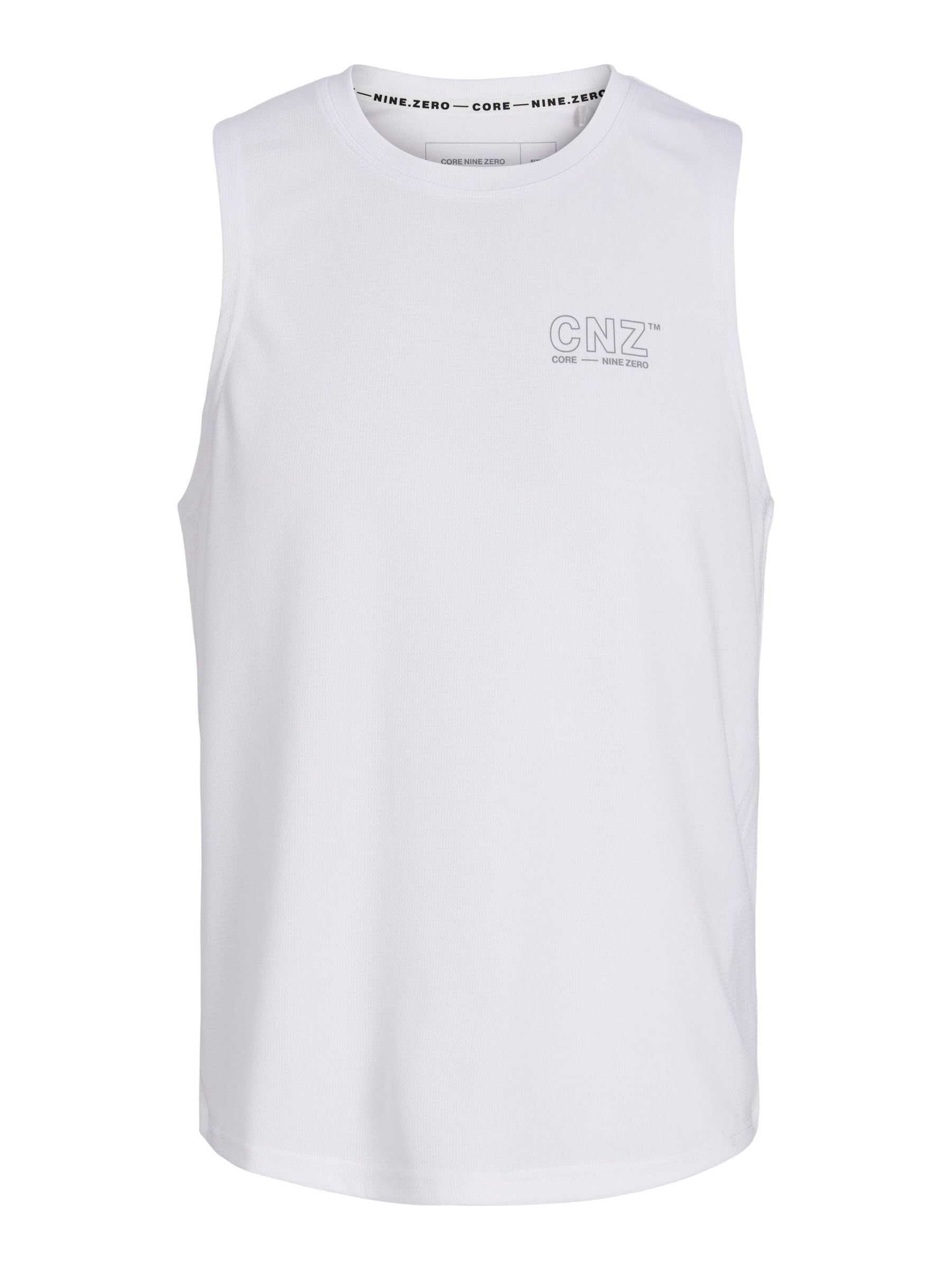 JACK & JONES CNZ Male Sports Tank Top, Bright White, L