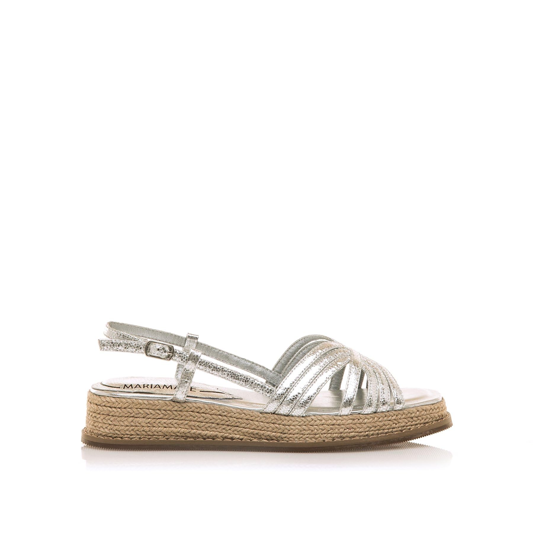 MARIAMARE Women's 68656 Sandal, Metallic Silver, 3.5 UK