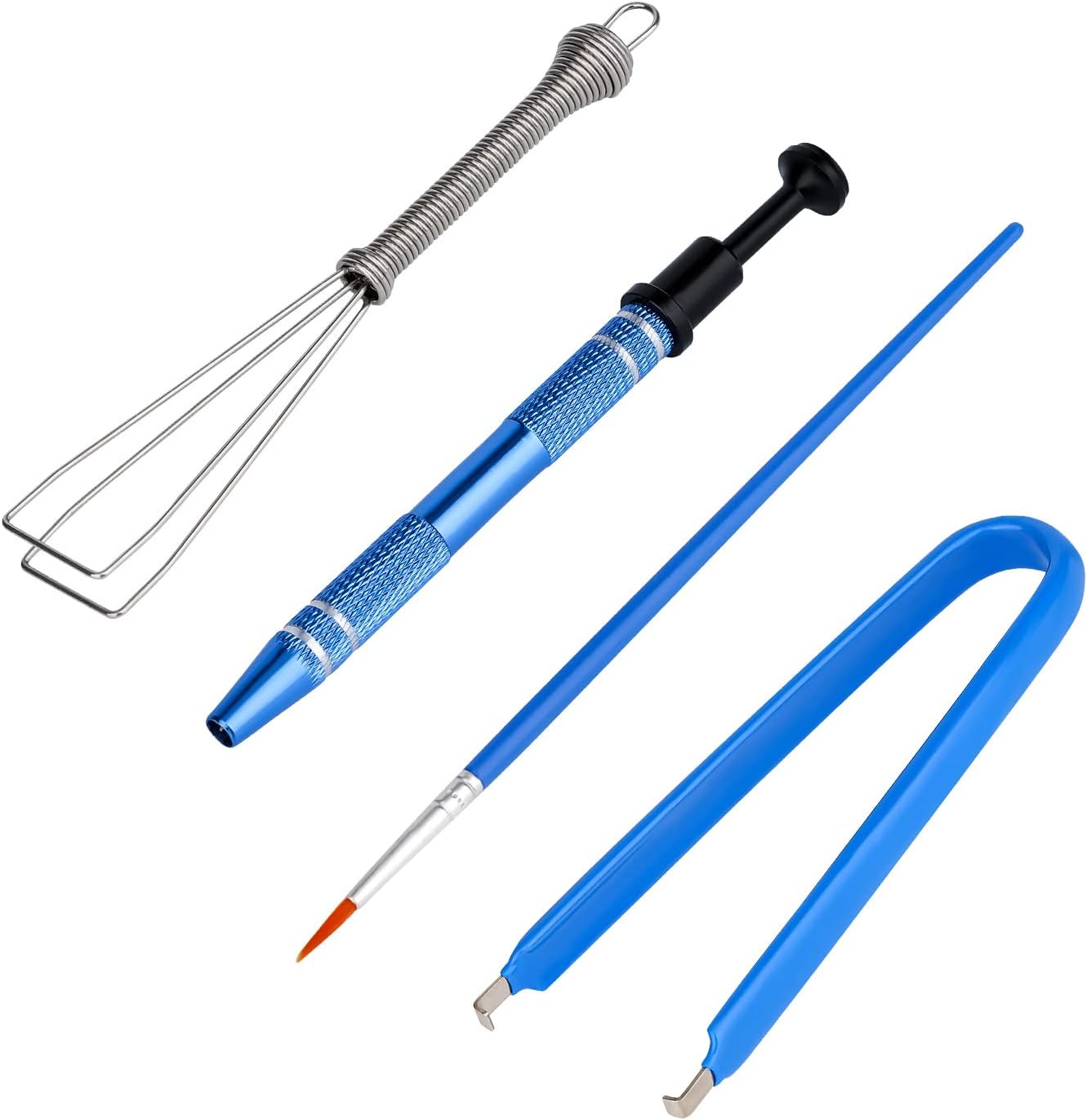 SAVITA Mechanical Keyboard Switch Puller Set, Keycap Remover Kit Keyboard Cleaner Tool Including Keycap Puller, Switch Clamp, Stem Holder, Lube Pen - Easy to Pull (Blue)
