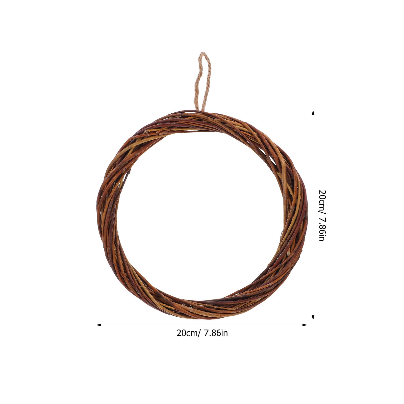 Toyvian 15 Stück Selbstgemacht Rebenkranz 20cm Rattan Rund Handgewebt