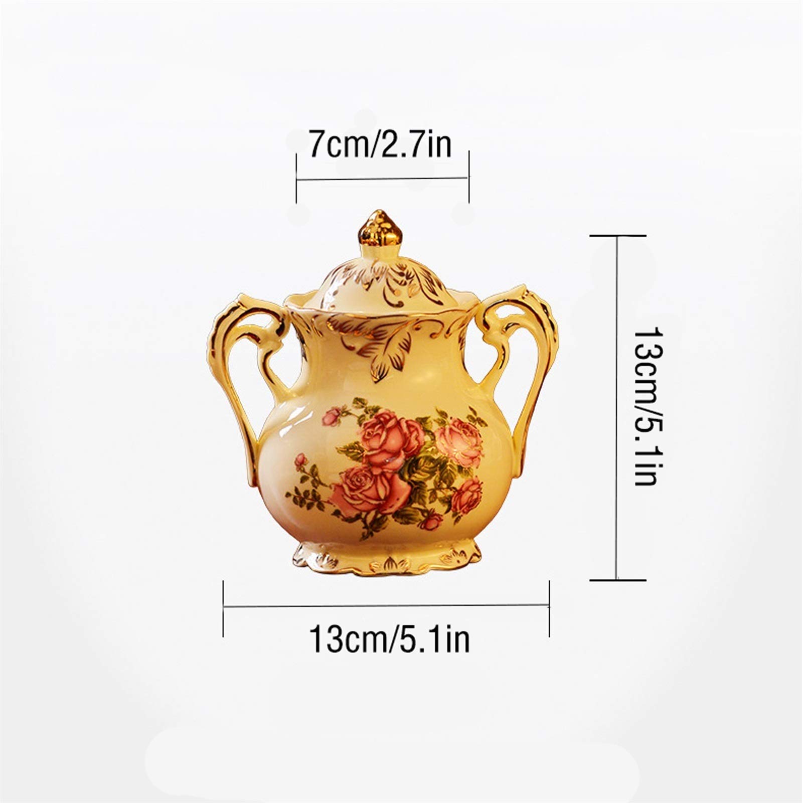 sucrier Sugar Bowl avec Couvercle Café Sugar Bowl Family Café Café Céramique Sugar Bowl est Le Meilleur Choix for Les Cadeaux à des Amis Bocal à Bonbons (Color : A)