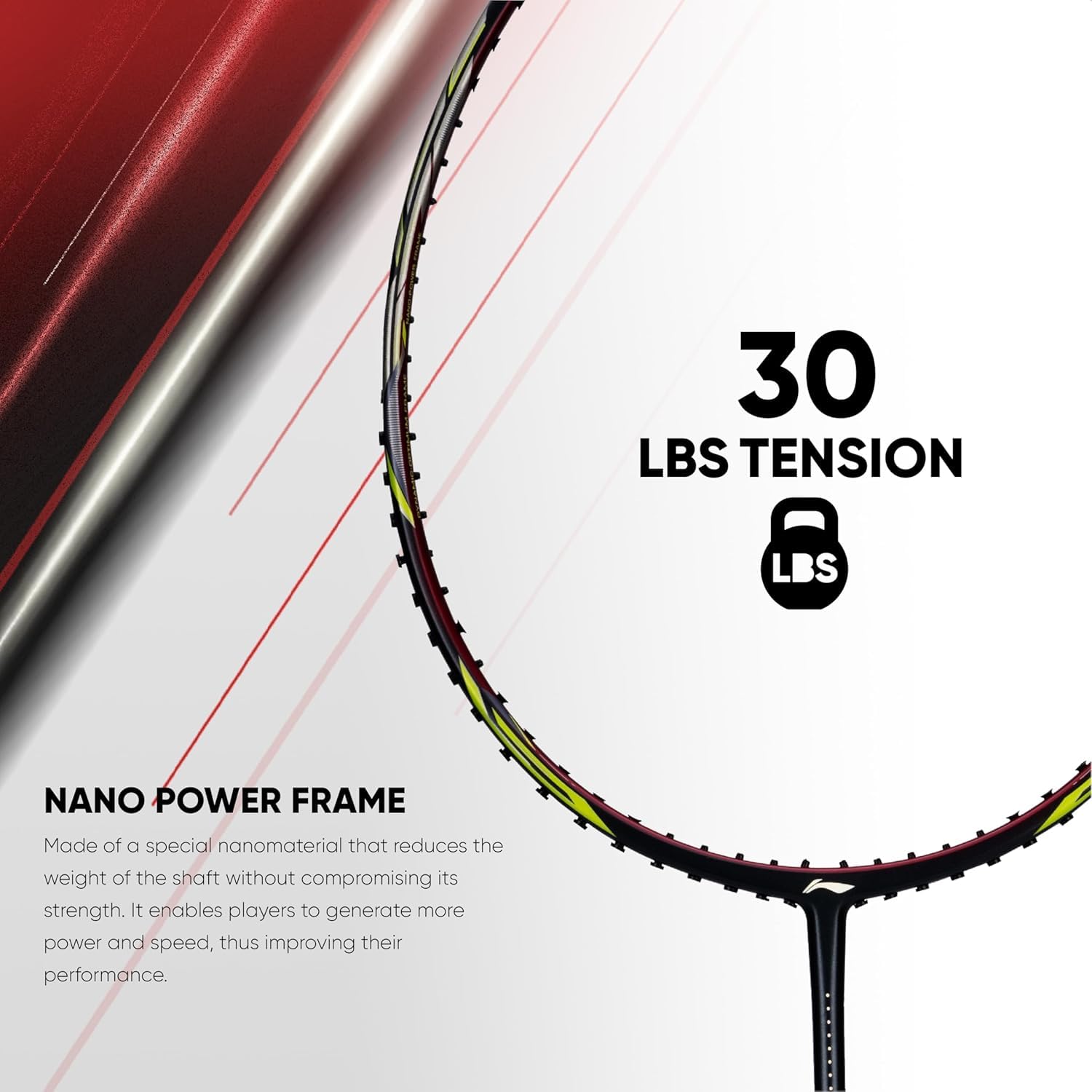 Amazon | Li-Ning Ignite 8 バドミントンラケット 5U G6 (クールグレー