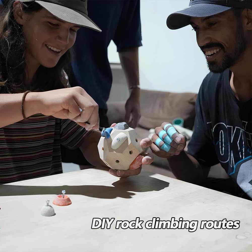 Handgefertigter Boulderblock – Boulderbälle bauen Kraft und Präzision auf, Boulderbälle 3D-Kletterball, Kletter-Trainingsbälle, um ihn jederzeit und überall herauszunehmen, um das Klettern zu