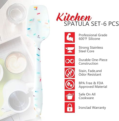 Miniatura 9 de Juego de espátulas de silicona para freidora de aire y muffins, juego de 6 piezas
