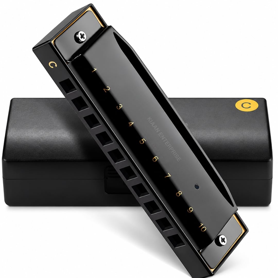 Mouth Organ Harmonica Musical Instrument for Beginners, Kids & Adults, 10 Hole Professional Blues Harp (Pack of 1)-image-31