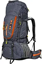 Mochila Cargueira 80L para Camping, Trilha e Viagem – Impermeável, Resistente e Ergonômica com Sistema de Ventilação, Alças Acolchoadas e Múltiplos Compartimentos