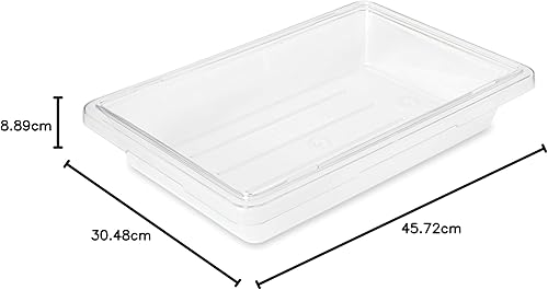 Miniatura 8 de Rubbermaid - Caja Tote para alimentos, producto comercial para restaurante, cocina y cafetería, 21.5 galones, transparente (FG330100CLR)