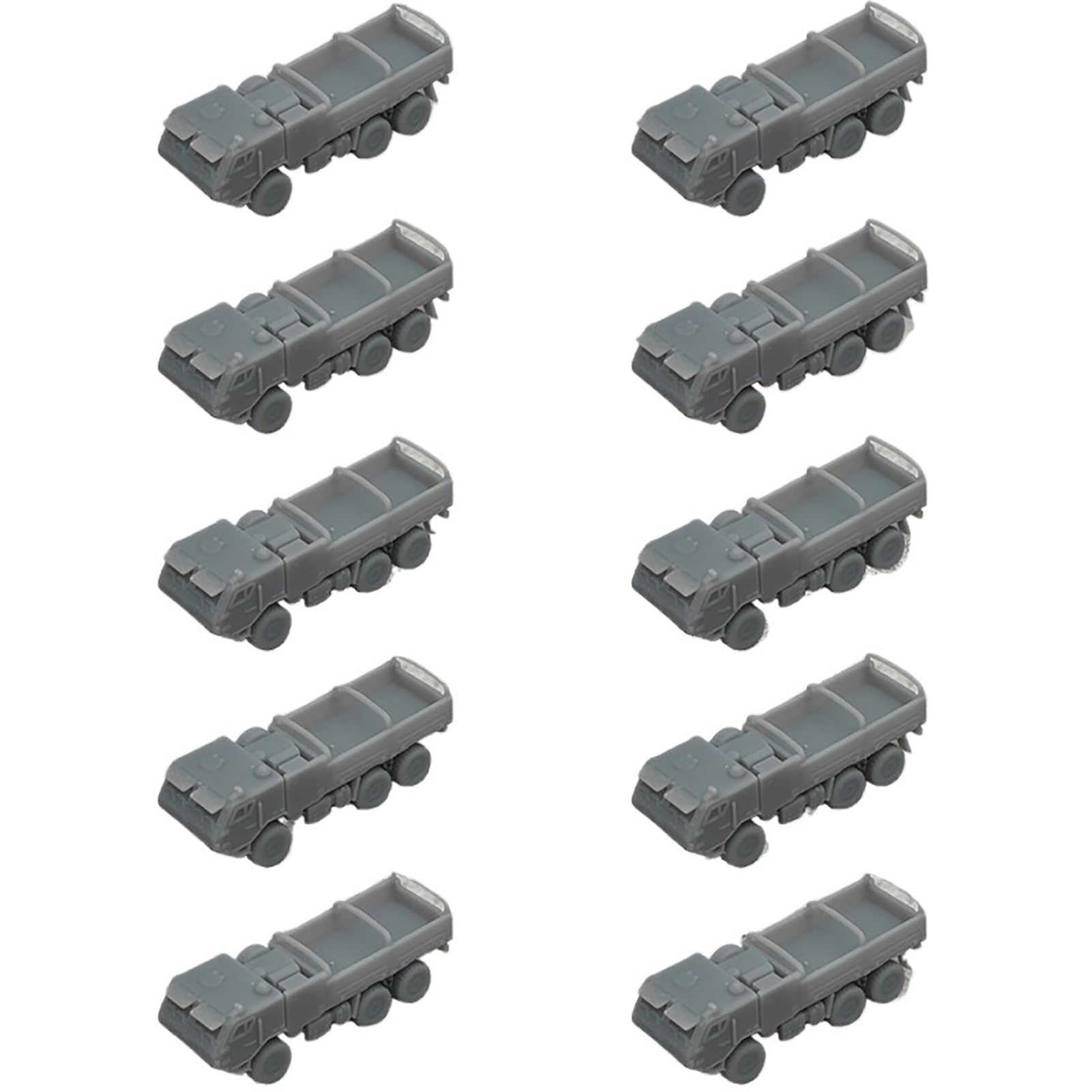 10PCS DIY Model SX2220 Military Truck 1/700 1/350 Scale Simulation Personnel Transport Vehicle Tactical Heavy Trucks Resin Car 3D Military Model(1/700 (1.24cm))