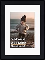 Vista 158 de KINLINK Marco de Fotos 11x14 Natural, Marco de Madera Maciza 11x14 con Plexiglás Acrílico para Fotos 5x7/8x10 Con Paspartú, Exhibición de Mesa