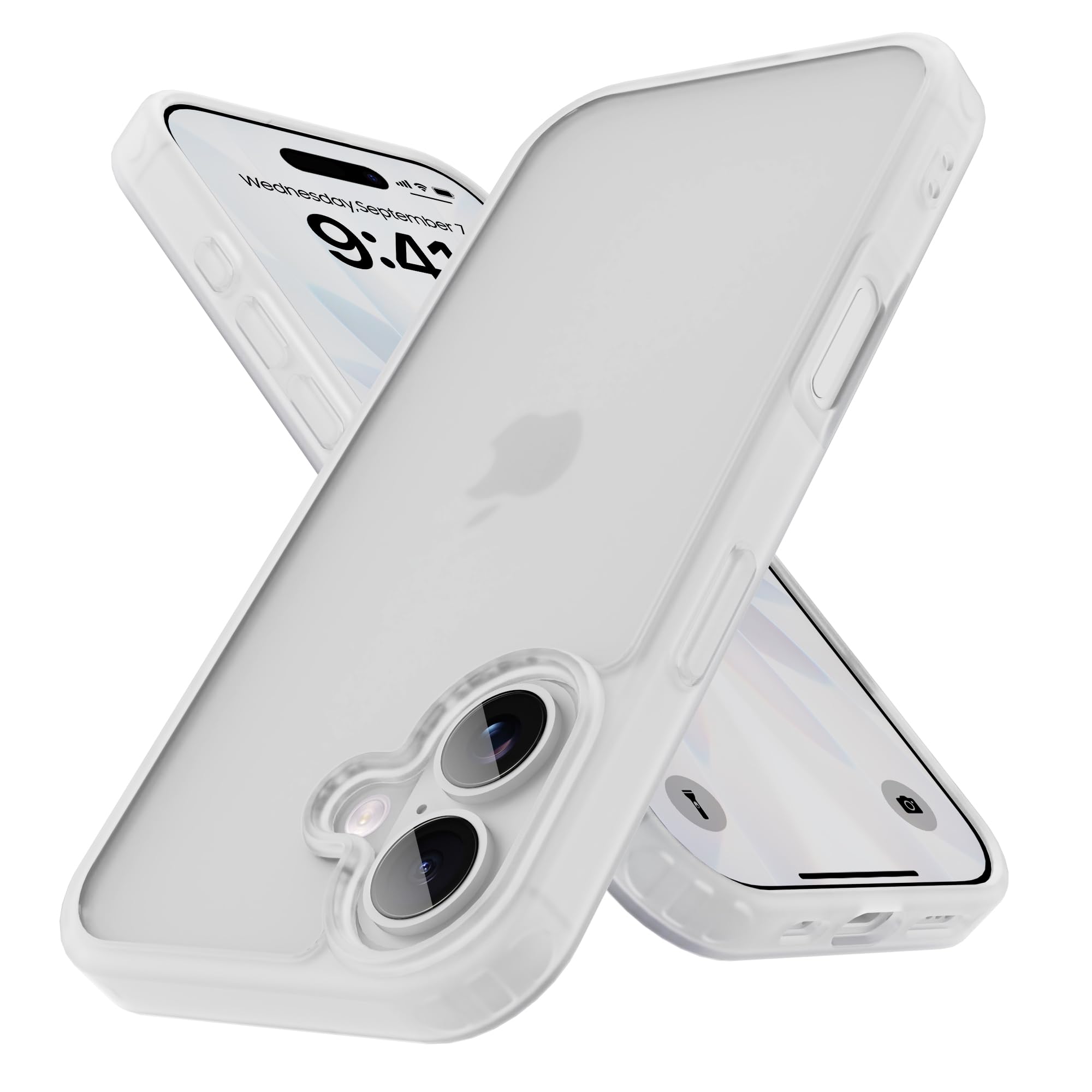 PinLiSheng iPhone 17 ケース マット感 半透明 耐衝撃 スマ…