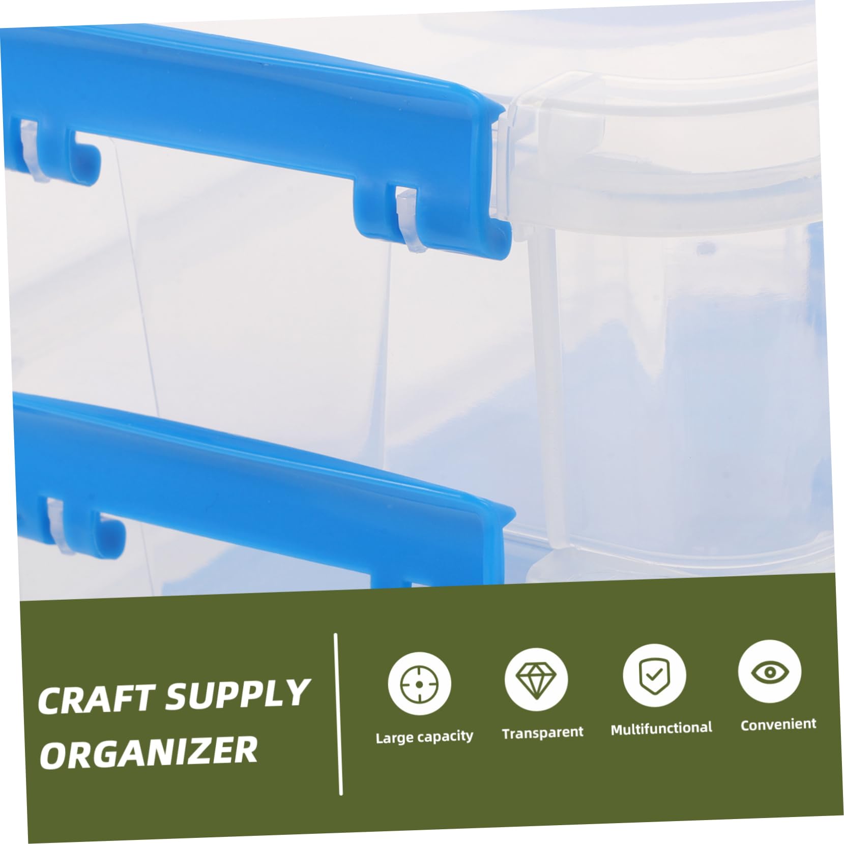 HOMSFOU Organizzatrice Impilabile Con Per Piccole e Giocattoli Versatile Per Scuola Mattoncini e Accessori Sky