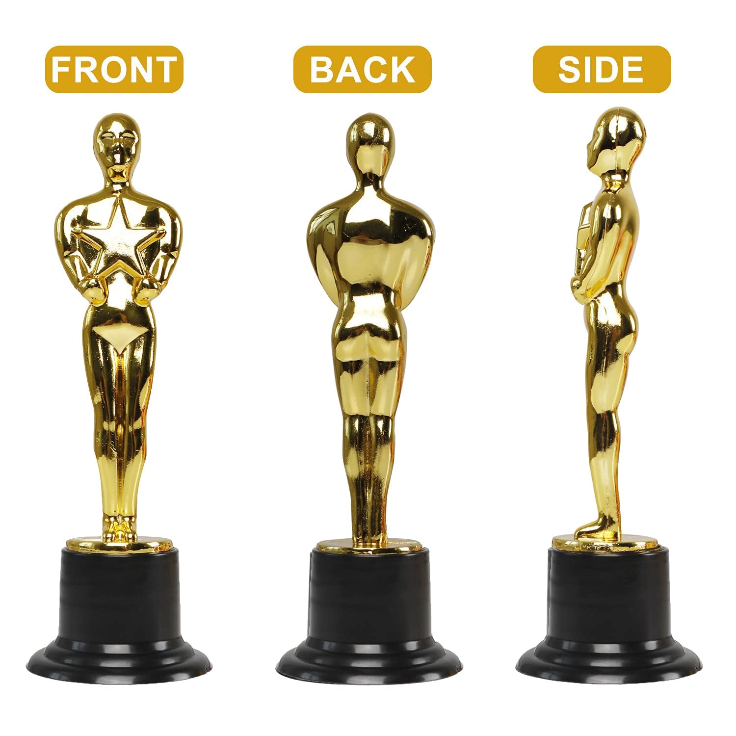 Lot de 24 Statuettes de TrophéEs en Plastique Award pour Les Faveurs de FêTe, RéCompense Scolaire, Prix de, Prix de FêTe - 4