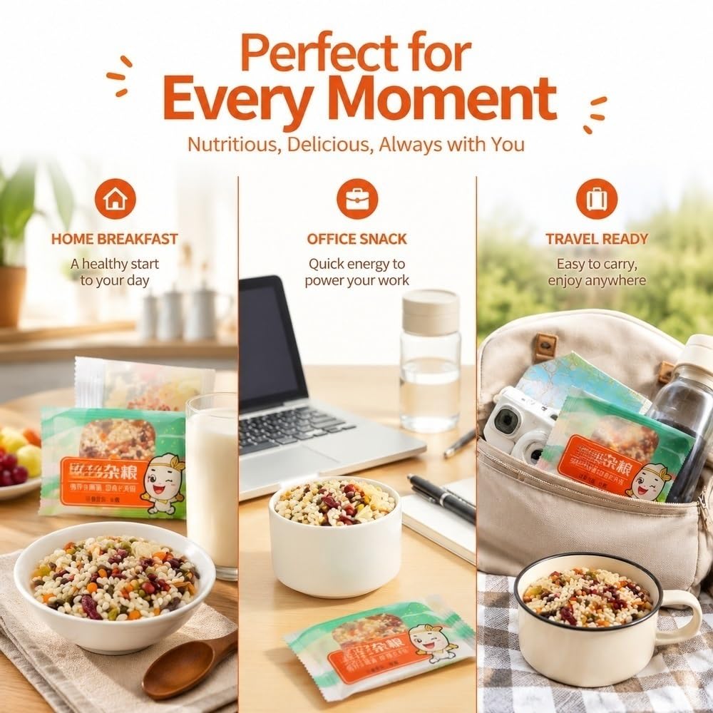 Set de regalo de gachas de cereales variadas for 15 días, 1500 g, mezcla de sopa de arroz natural de varios tipos