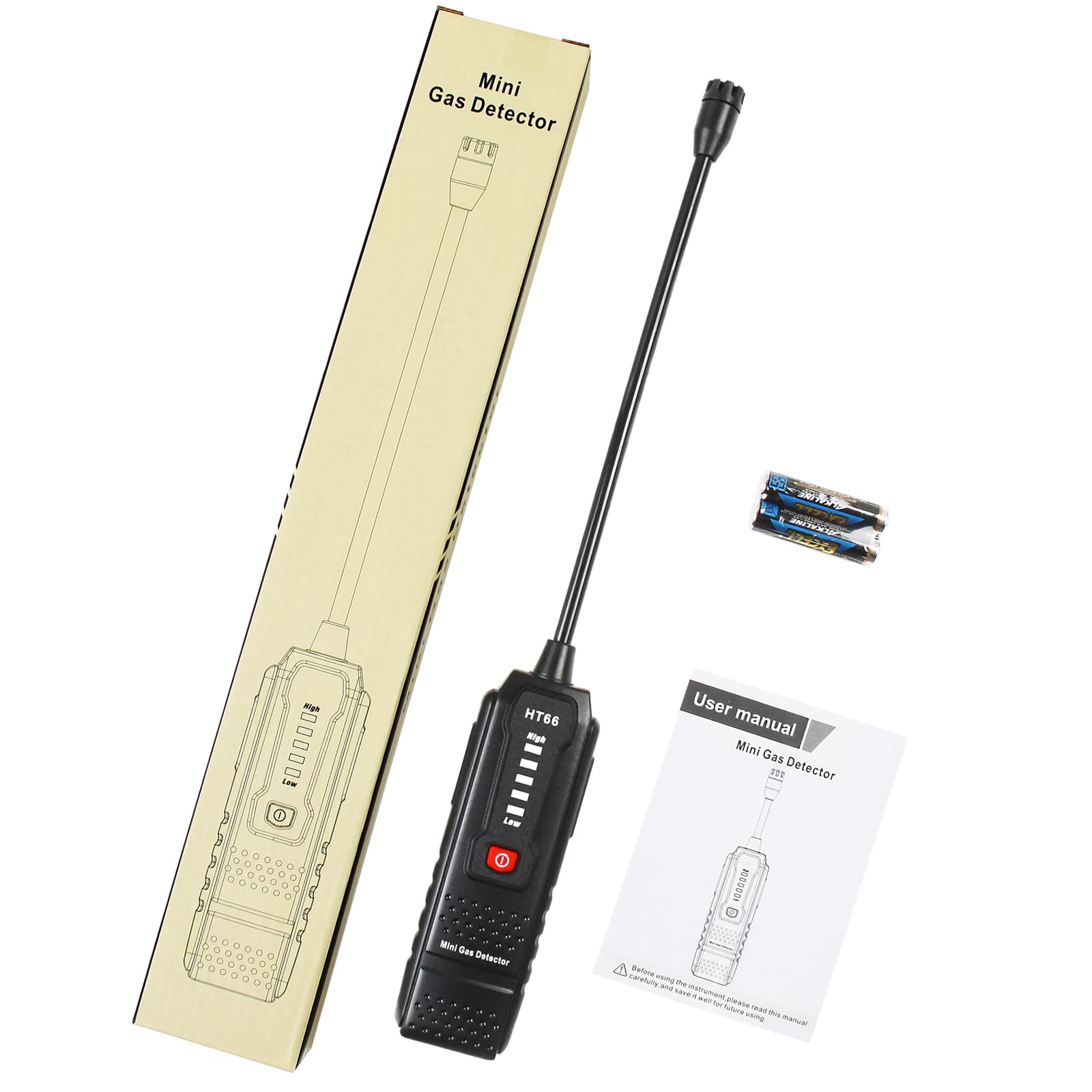 Detector de fugas de gas, probador de fugas de gas combustible, rastreador de gas portátil con alarma audible y visual para localizar fugas de gas de metano, combustible, GLP, GNL, gasolina y otros 7