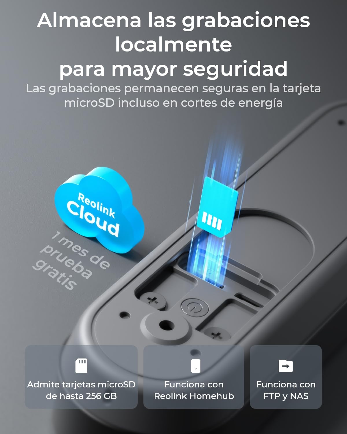 Reolink 2K Timbre Inalámbrico Exterior Impermeable con Camara, Vista de 150°x150°, 2,4/5GHz Wi-Fi, Alimentación por Batería/Cable, Detección de Persona/Vehículo/Paquete, Video Doorbell (Batería)