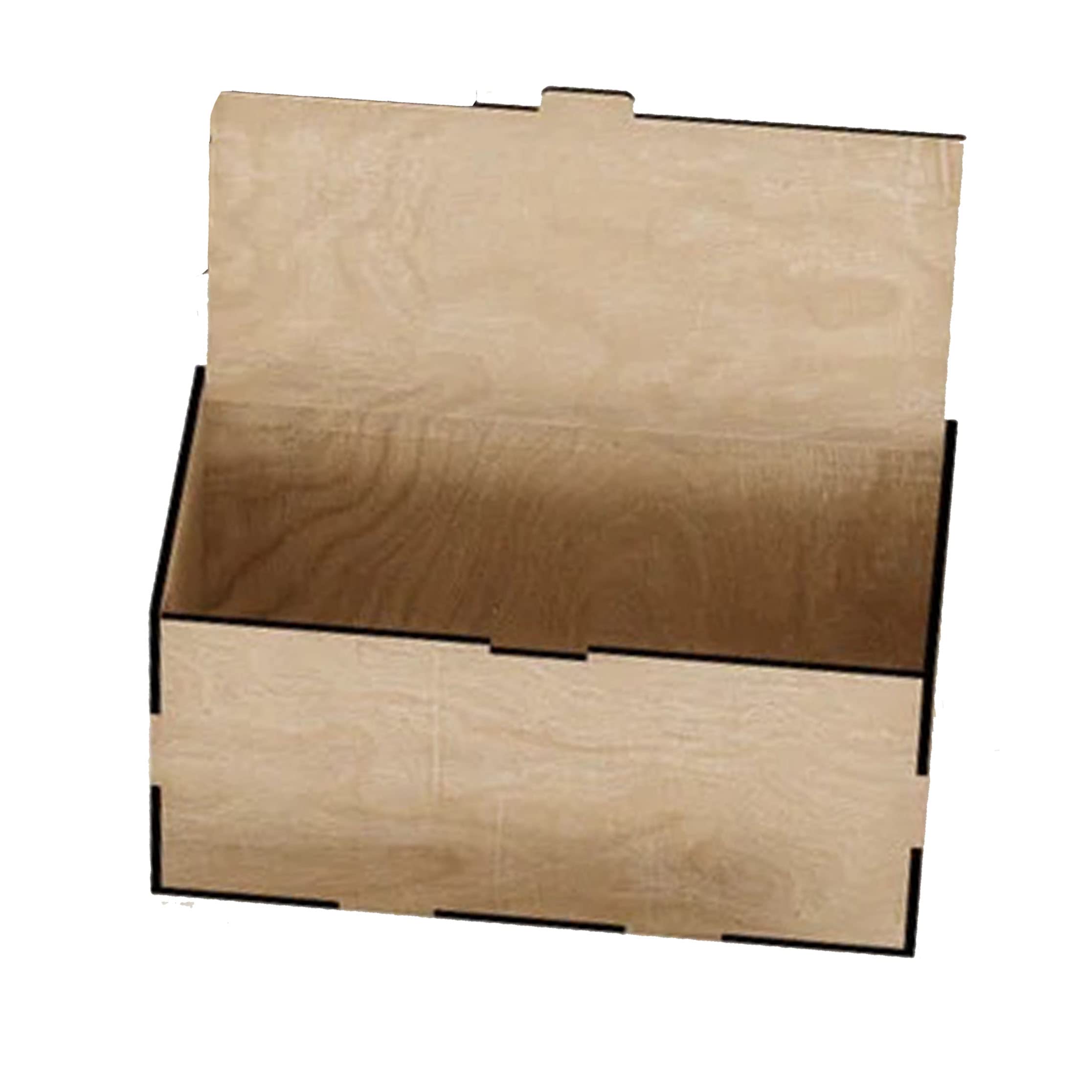 EFINITO Laser Cut Box with Flip Up Lid Storage Box Bundle Multiple Material Versions Vector DXF & SVG files for laser cutting wood Glowforge (8X4X4 Inch)