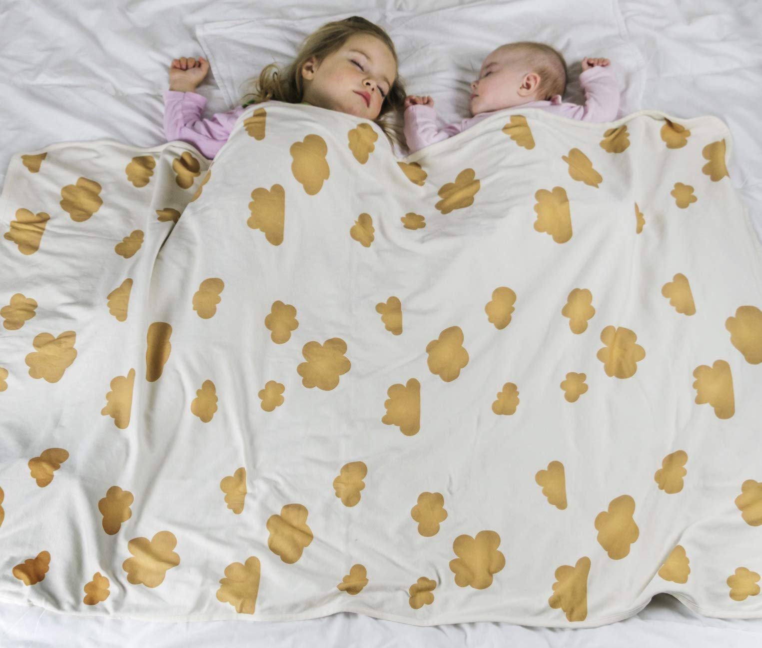 Coperta in lana per neonati e bambini | 100% lana merino strato interno e 100% cotone organico | regolazione della temperatura | Extra Large | morbida coperta comfort | (TAN)