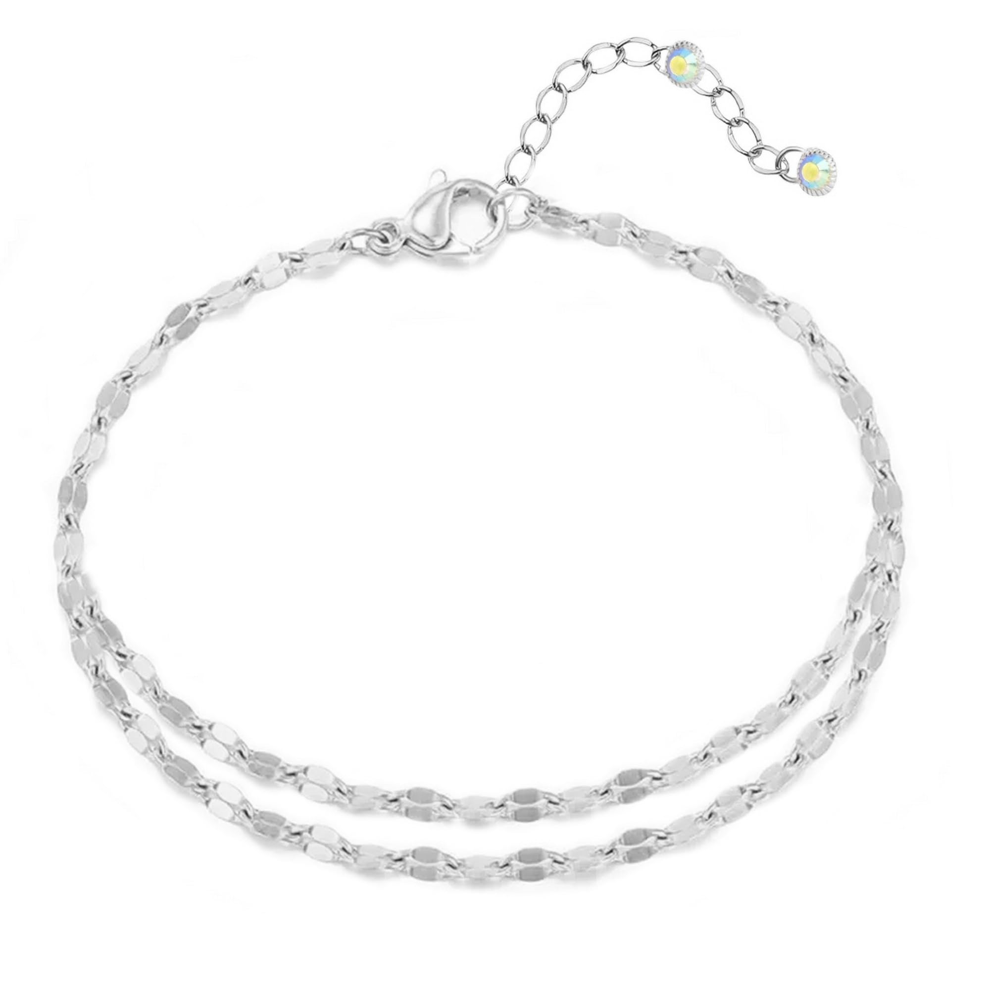 VAMA FASHIONS Adjustable Stylish Silver Plated Leg Chain Anklet Toes Foot Double Layered Anklets Ankle Chains For Girls Women (B0DDKFTTLN) Amazon Price History, Amazon Price Tracker