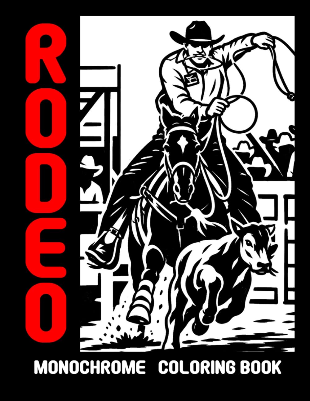 Rodeo Monochrome Coloring Book