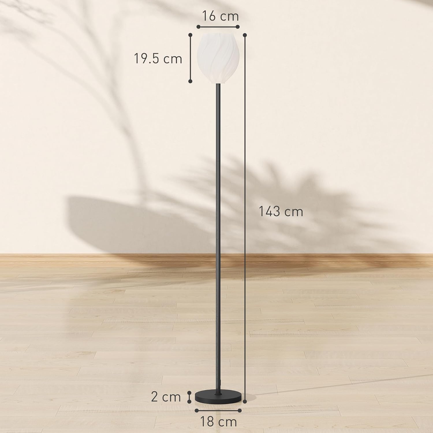 Lampa podłogowa, lampa stojąca z drukowanym w 3D różanym kloszem i przełącznikiem nożnym, nowoczesna, minimalistyczna, wysoka lampa podłogowa do salonu, sypialni i biura, uchwyt E27