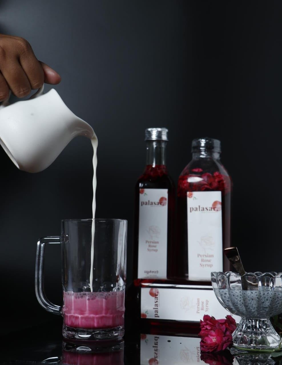 Choco Gaarden Raj Rose Juice | 1000 Ml | Rose Sharbat | Gulab Sharbat | RoseMilk | Rose Syrup Mix with Milk | Gulkand Syrup | Summer Drinks | Rose Petal Juice | No Preservatives | Pack of 1