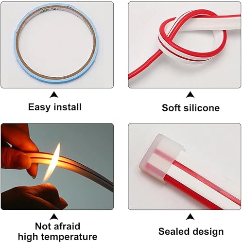 Miniatura 3 de Tira de luz diurna para capó de automóvil, impermeable, flexible, LED, decorativa, atmósfera, luz de fondo ambiental, 12 V, universal (blanco, 3.9