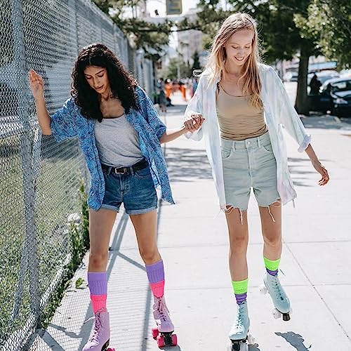 Image of Zando Slouch Socks for Women - 80s 90s Knee High Scrunch Socks Soft Long Stacked Boot Sock Warm Winter Sock Daily Wear