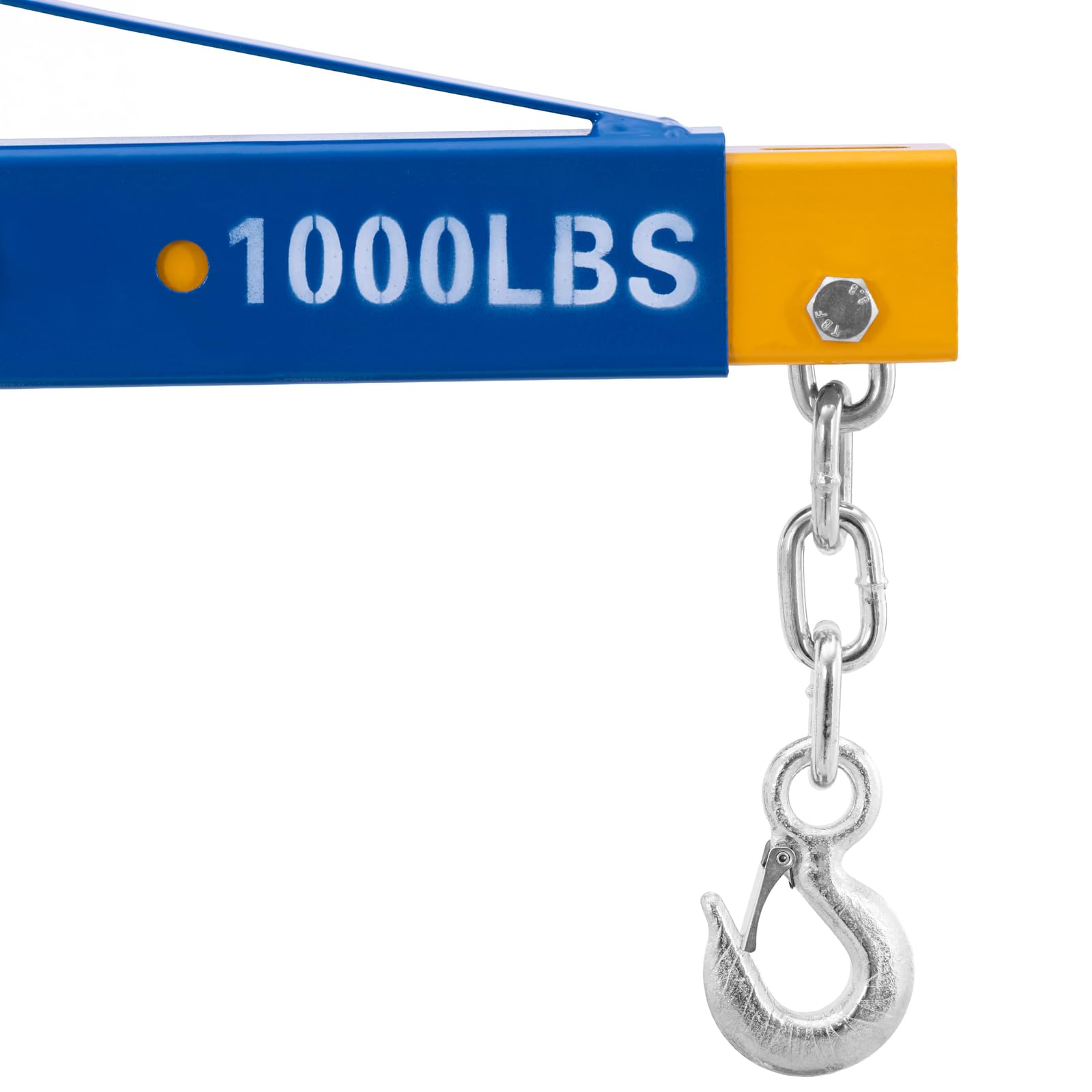 MSW Grue d'atelier hydraulique jusqu'à 900 kg, bras réglable 83-121,5 cm, anneau rotatif 360°, base stable pré-percée, chèvre de levage, pour chargement camionnette ou pick up