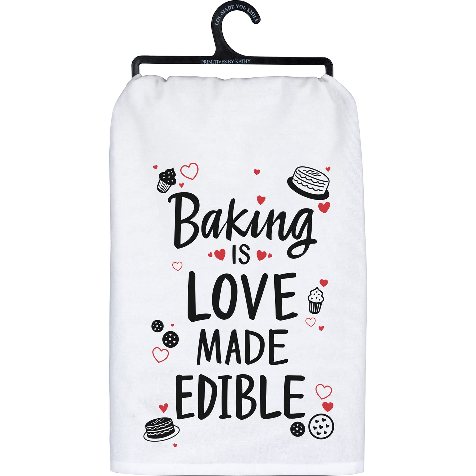 Torchon de cuisine en coton blanc Primitives by Kathy linge de maison lavable