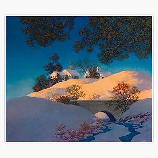 Maxfield Parrish. Winter Sunshine (Sunlight) Sticker Decal Laptop Car Window Vinyl 5"