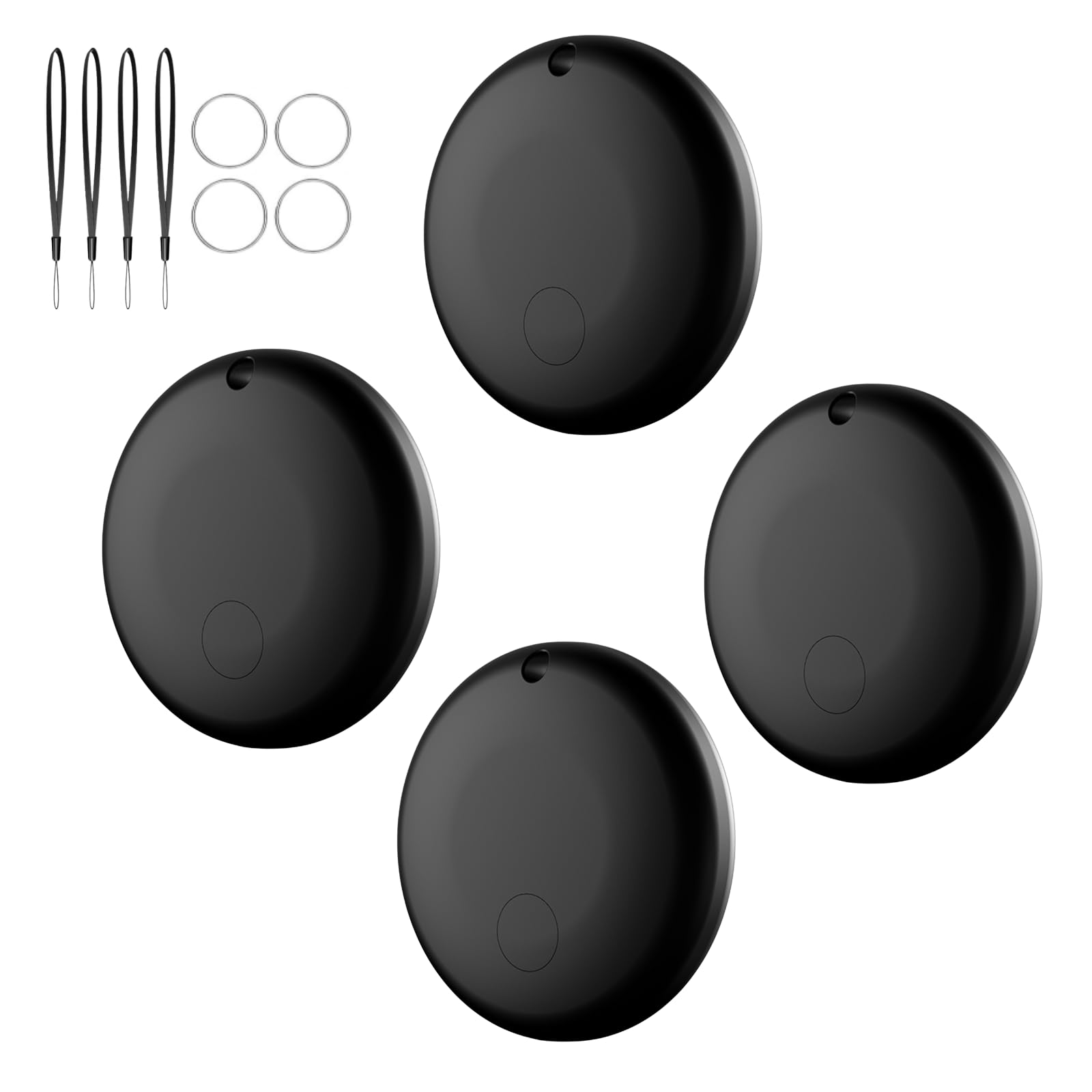 Mini Air Tags Smart Tracker Work with Apple Find My (iOS Only) 4-Pack, IP67 Waterproof, Keys Finder and Item Locator for Keys, Bags,Luggage and More (Not for Android)