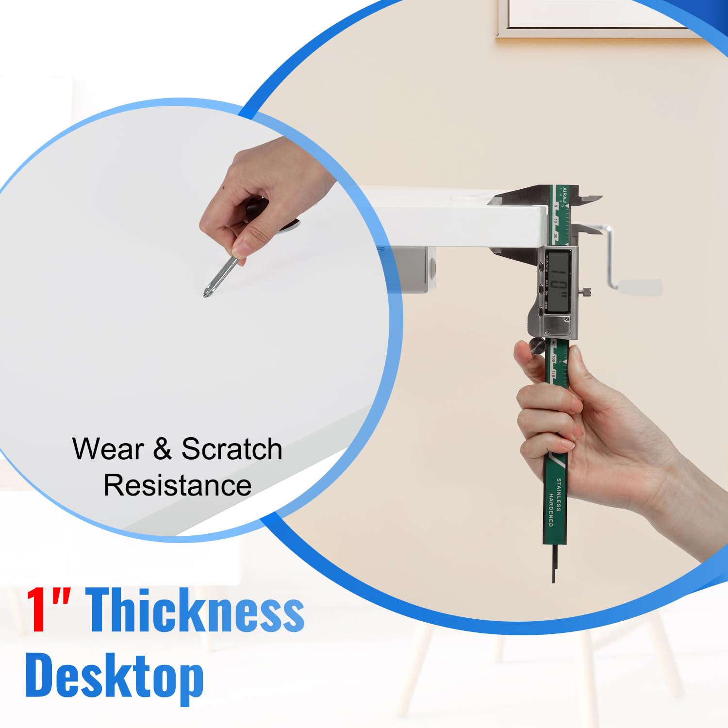 PayLessHere 47 inches Standing Desk Height Adjustable Standing Workstation with Dual Laptop Computer Desk Sit Stand up Desk — view 5