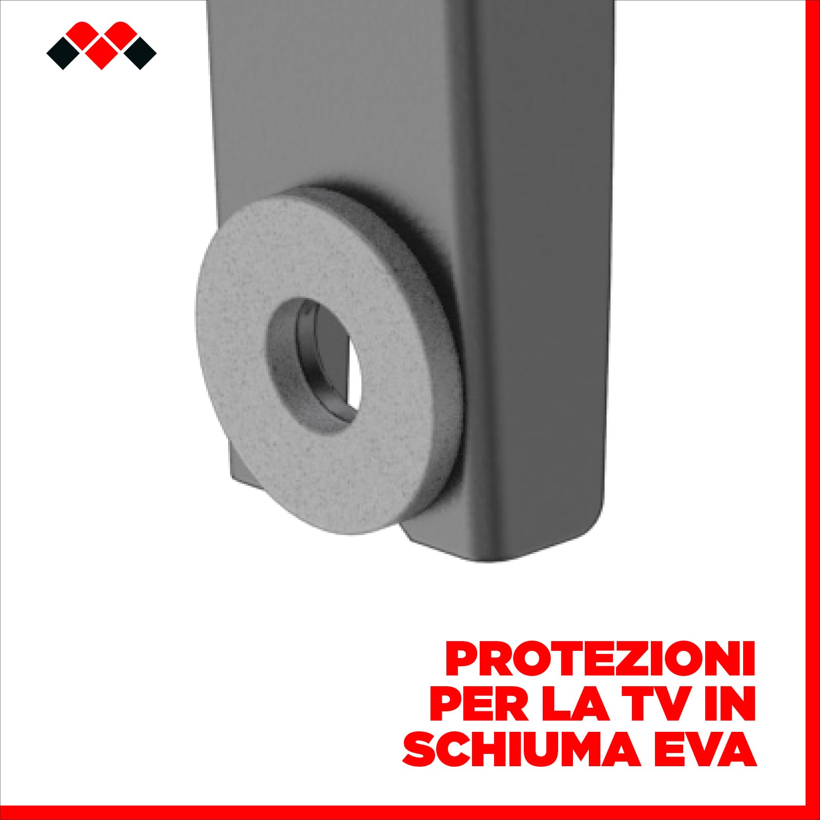 Meliconi Space System TURN 200 Supporto TV parete Cartongesso 26-45" VESA 50-200 30 kg Tilt & Turn Nero