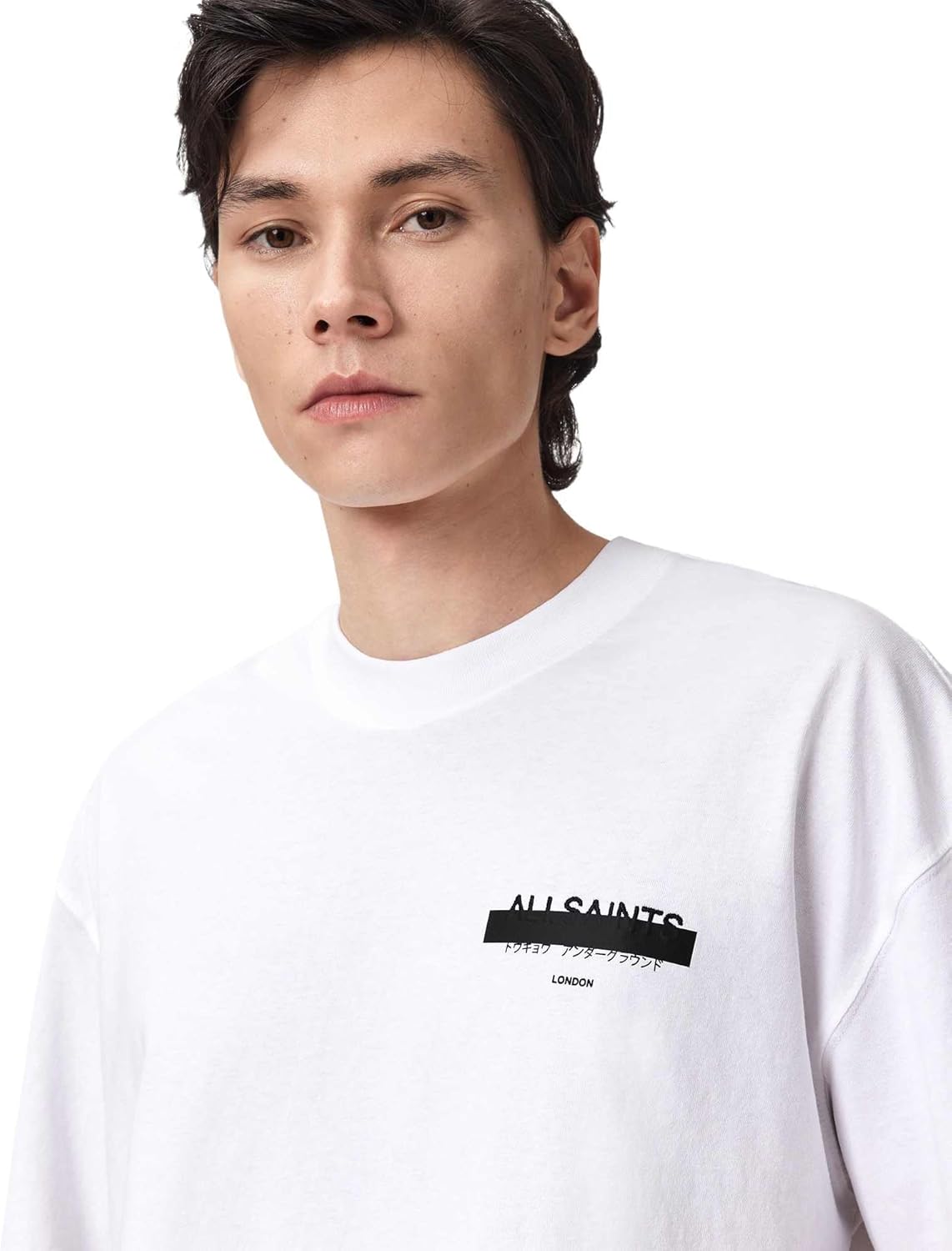 Allsaints Mens Redact Short Sleeve Crew Neck Shirt - Image 3