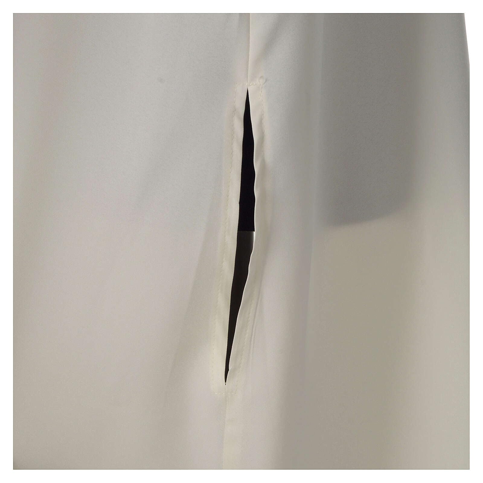 Holyart Camici: Camice avorio microfibra poliestere svasato con finto cappuccio, 155 cm (61 inc.)