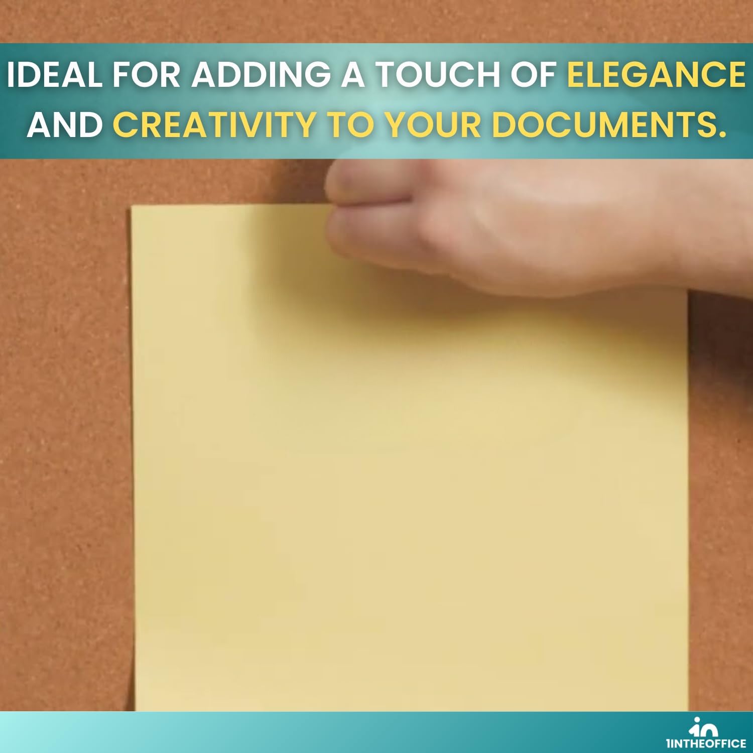 1InTheOffice Yellow Copy Paper, Yellow Colored Copy Paper, Printer Paper 8.5 x 11 inch Letter Size, 20lb Density, (500 Sheets)