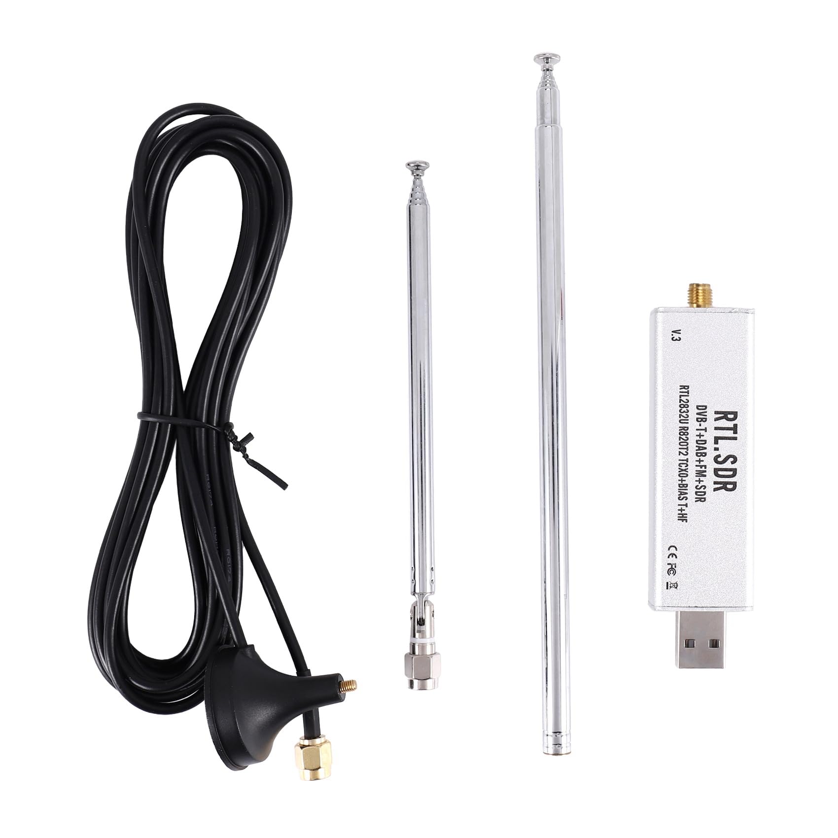 Blog RTL-SDR RéCepteur RTL SDR V3 RTL2832U 0,1 MHz-1,7 GHz TCXO SMA RéCepteur Radio DéFini par Logiciel avec Antenne