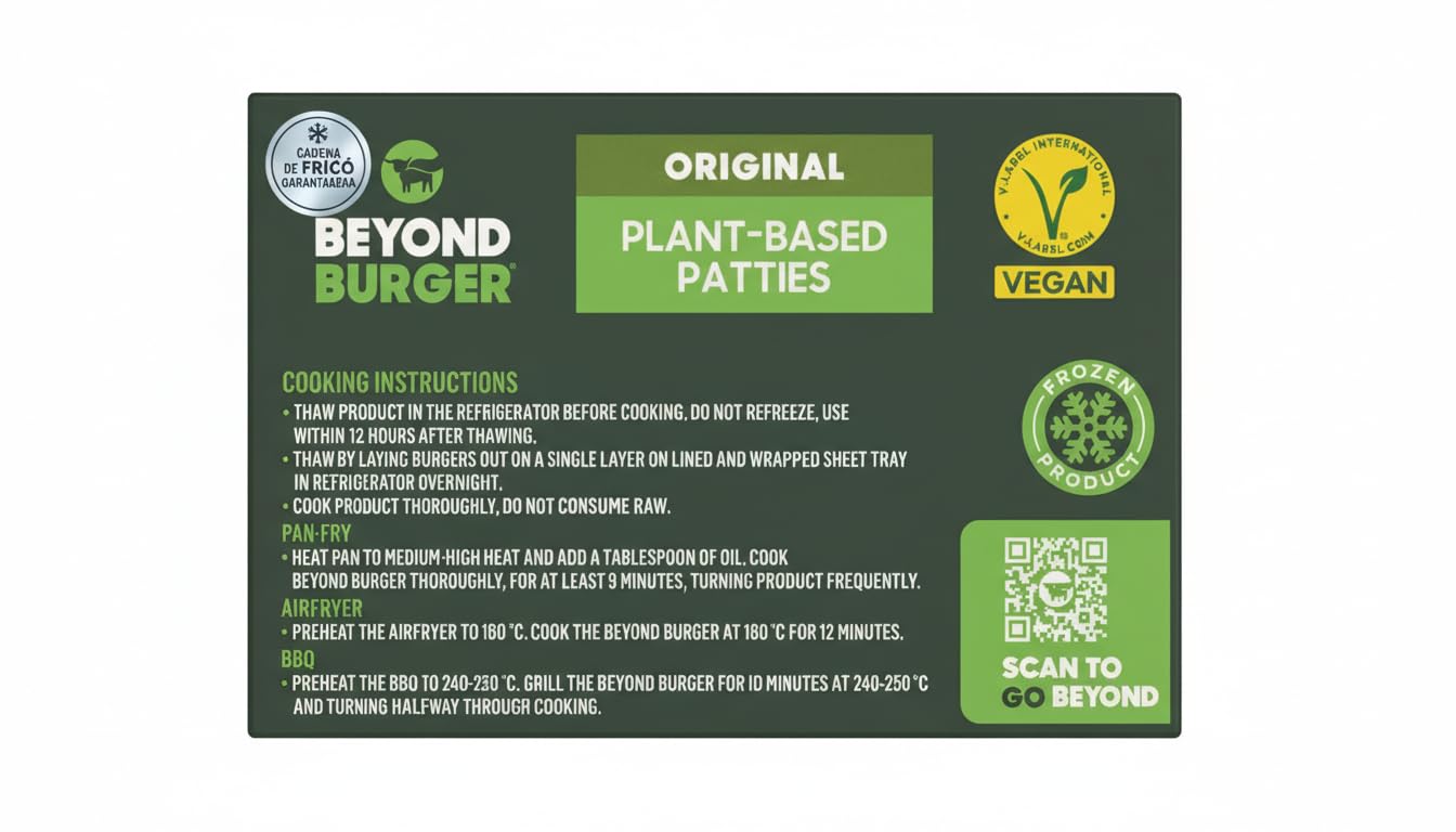 Beyond Burger Pack 10 Hamburguesas Vegetales 1.13 kg 20g Proteína Vegetal Sin Gluten Veganas Refrigerado