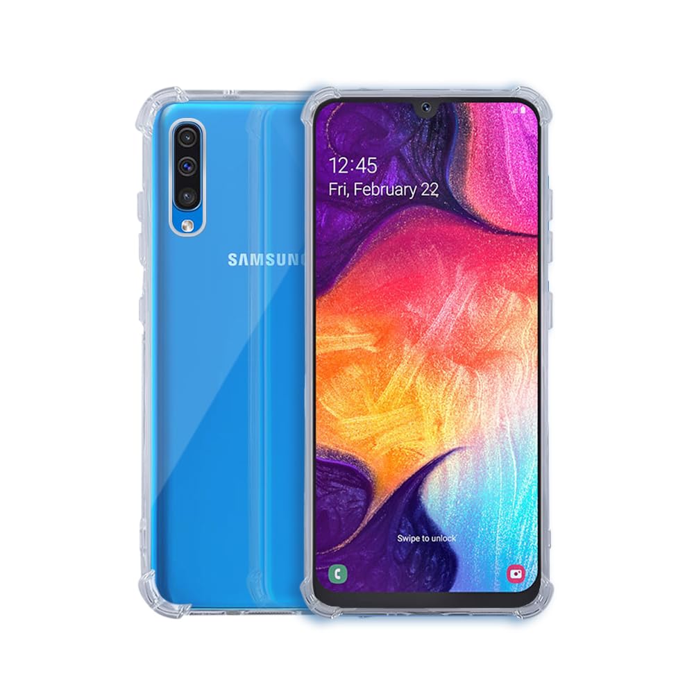 7SEVEN® Back Cover for Samsung Galaxy A50 | A30S Transparent Mobile Back Case Shock Proof Design Camera Edges Protection Crystal Clear Phone Case Silicon Soft TPU and Flexible Bumper Phone Cover