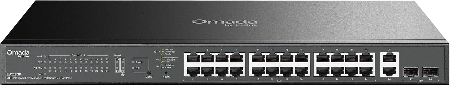 Omada ES228GP, 24 Port Gigabit Easy Managed PoE Switch
