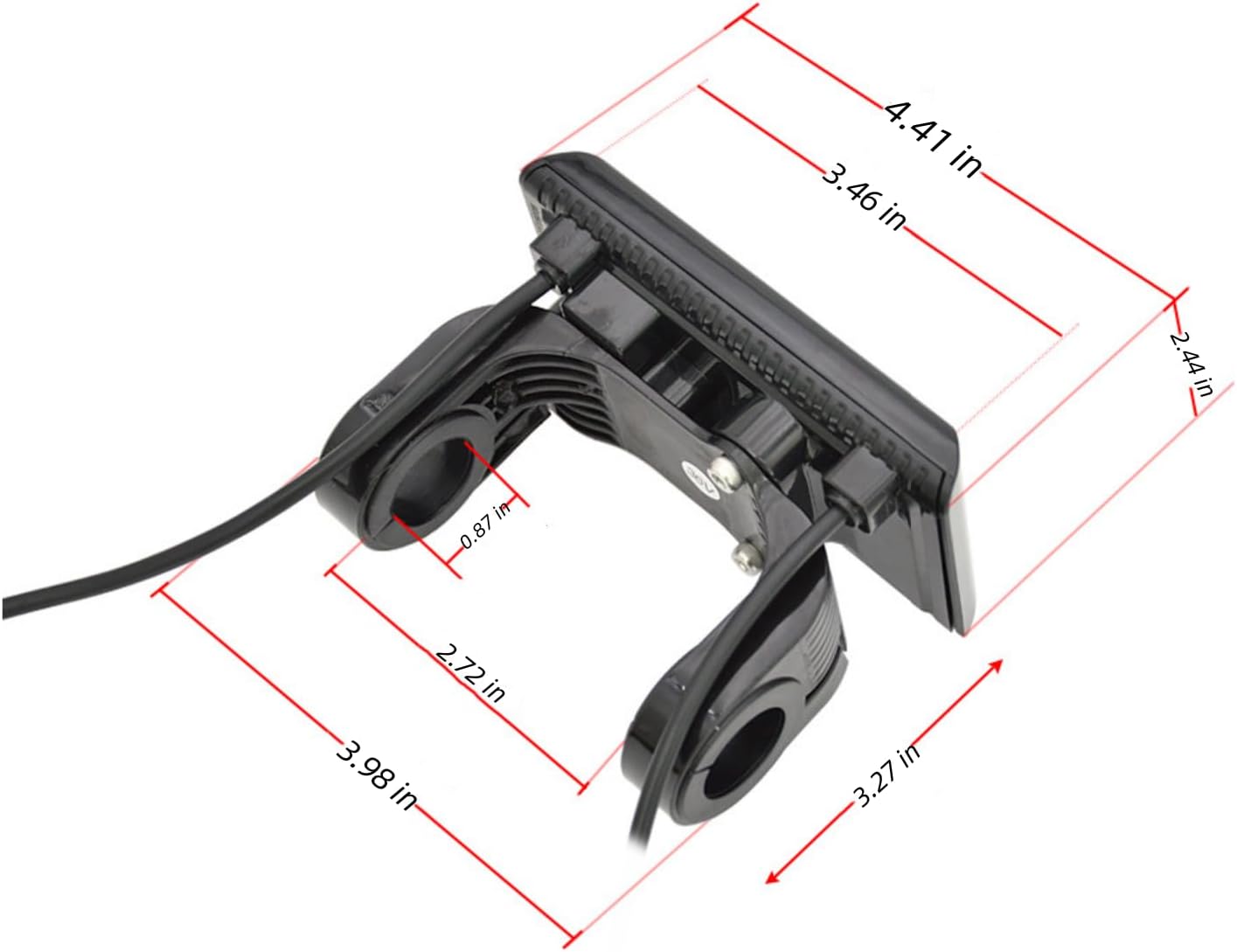 Dimensions of the Topyond SW900 LCD Display