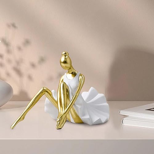 Miniatura 2 de Estatuas de resina de bailarina, estatuilla, regalos de recuerdo moderno, esculturas de bailarina, figura para niñas, para estantería, mesa de
