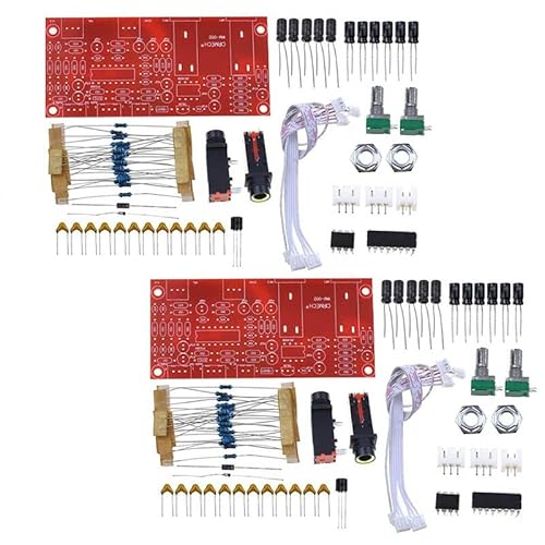 2Pcs PT2399 Digital Microphone Amplifier Board Karaoke Plate Reverb Preamplifier Reverberator Suite Components NE5532 DC 12V-24V