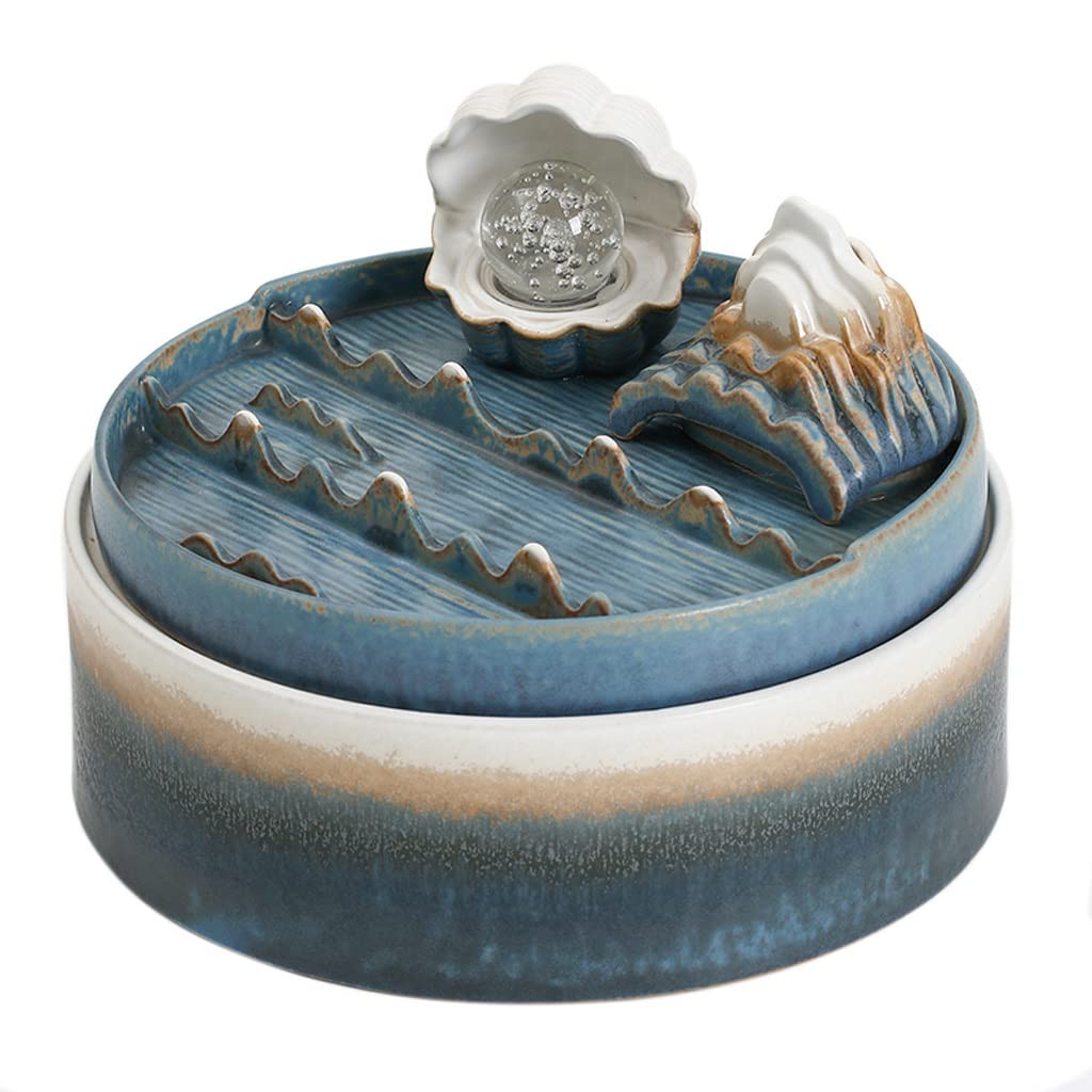 Fontaine d'eau en céramique artisanale ornement Feng Shui TUSUOD