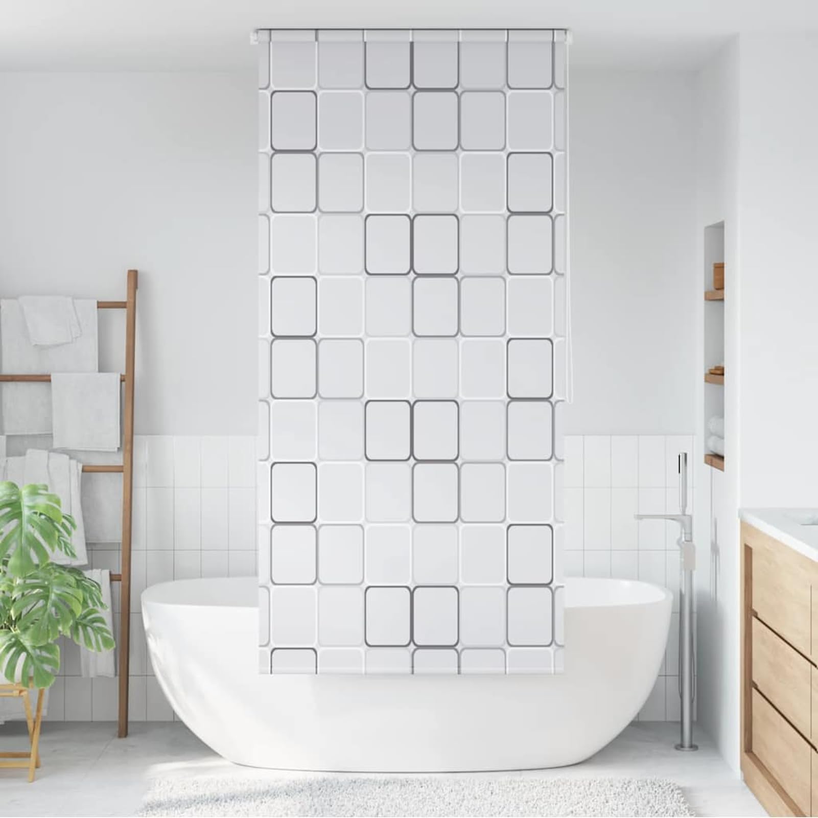 Anself Duschrollo 120x240 cm Quadratmuster Model142849